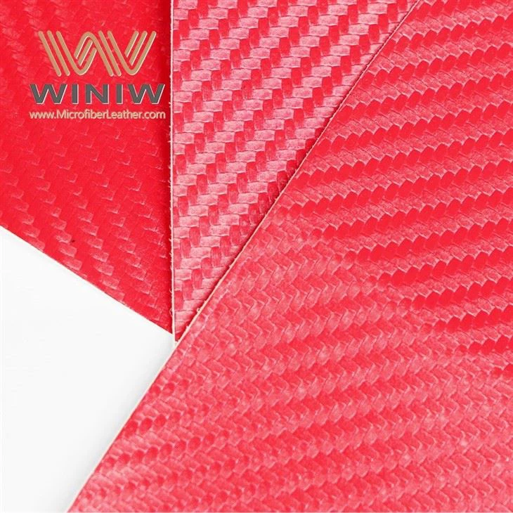Carbon Fiber Pattern Microfiber Leather Hockey Gloves Material